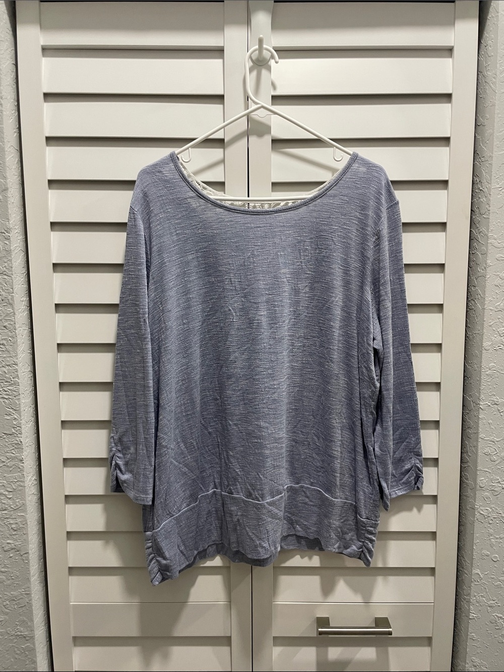 Apt. 9 Light Blue Boatneck 3/4 Sleeve Top
